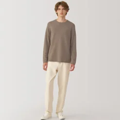 Outlet Labo Men's Natural Cashmere Crew Neck Sweater Sweaters & Cardigans