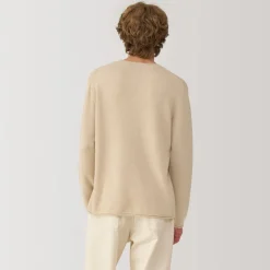 Outlet Labo Men's Natural Cashmere Crew Neck Sweater Sweaters & Cardigans
