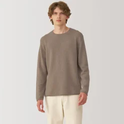 Outlet Labo Men's Natural Cashmere Crew Neck Sweater Sweaters & Cardigans