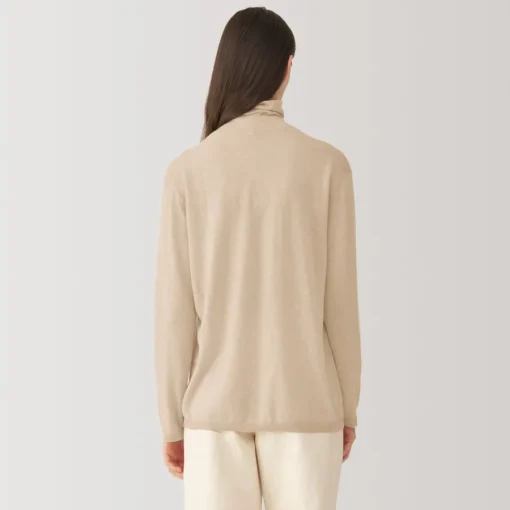 Online Labo Women's Natural Cashmere Turtleneck Sweater Women Sweaters & Cardigans