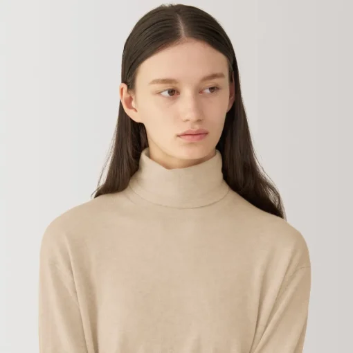 Online Labo Women's Natural Cashmere Turtleneck Sweater Women Sweaters & Cardigans