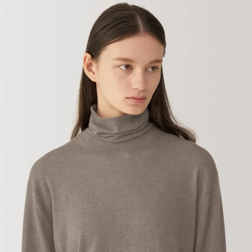Online Labo Women's Natural Cashmere Turtleneck Sweater Women Sweaters & Cardigans