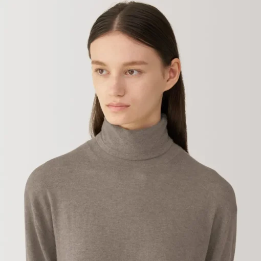 Online Labo Women's Natural Cashmere Turtleneck Sweater Women Sweaters & Cardigans