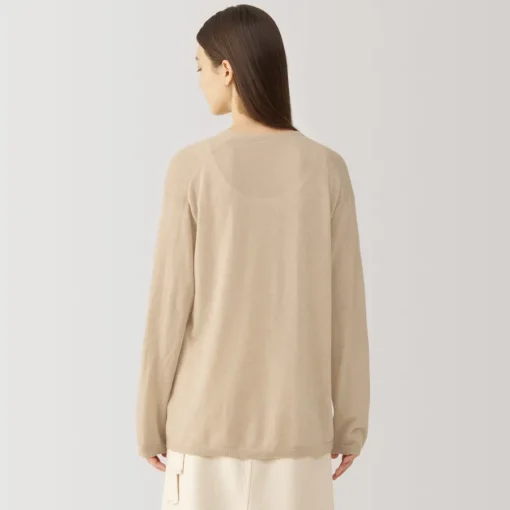 Sale Labo Women's Natural Cashmere V Neck Cardigan Women Sweaters & Cardigans