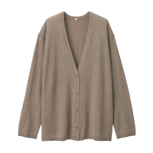 Sale Labo Women's Natural Cashmere V Neck Cardigan Women Sweaters & Cardigans