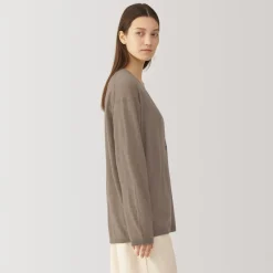 Sale Labo Women's Natural Cashmere V Neck Cardigan Women Sweaters & Cardigans