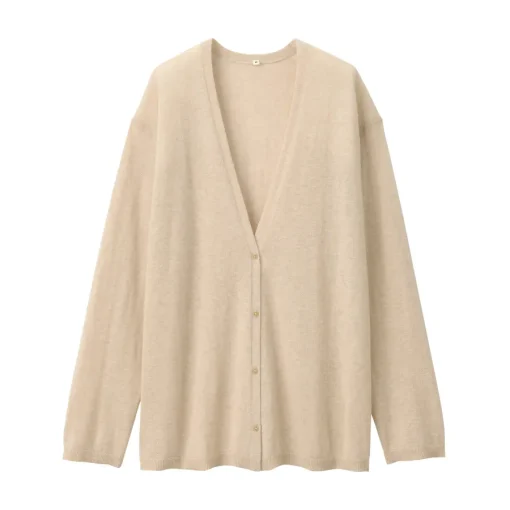 Sale Labo Women's Natural Cashmere V Neck Cardigan Women Sweaters & Cardigans