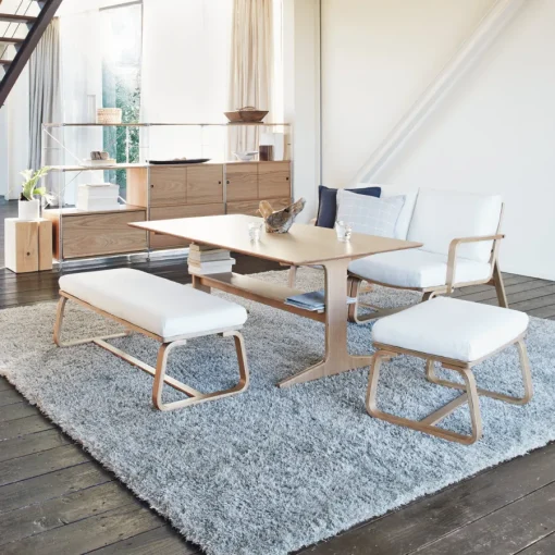 Online Living Dining Bench 2 - Oak (Cover Sold Separately) Stools & Benches|Lounge Chairs