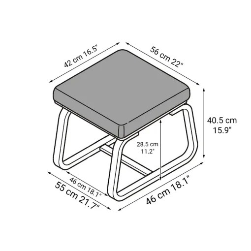 Online Living Dining Bench 2 - Oak (Cover Sold Separately) Stools & Benches|Lounge Chairs