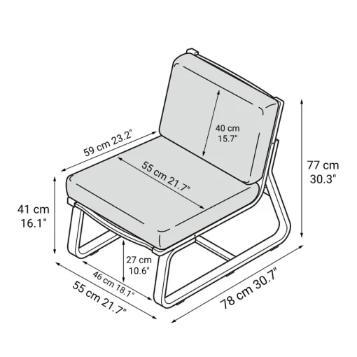 Outlet Living Dining Sofa Chair - Oak (Cover Sold Separately) Lounge Chairs|Sofas
