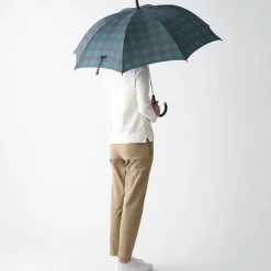 Outlet Markable Umbrella - Dark Green Check Umbrellas