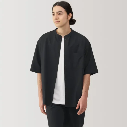 Hot Men's Breathable Half Sleeve Collar Shirt Shirts & Polos