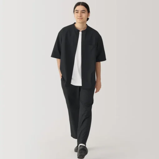 Hot Men's Breathable Half Sleeve Collar Shirt Shirts & Polos