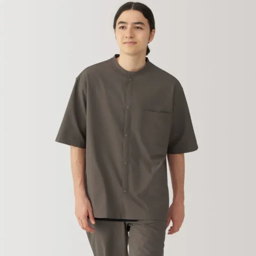 Hot Men's Breathable Half Sleeve Collar Shirt Shirts & Polos