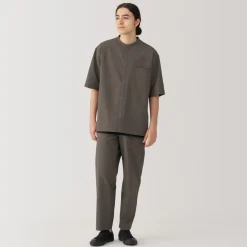 Hot Men's Breathable Half Sleeve Collar Shirt Shirts & Polos