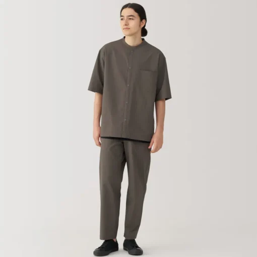 Hot Men's Breathable Half Sleeve Collar Shirt Shirts & Polos