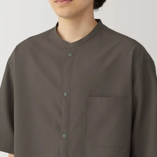 Hot Men's Breathable Half Sleeve Collar Shirt Shirts & Polos
