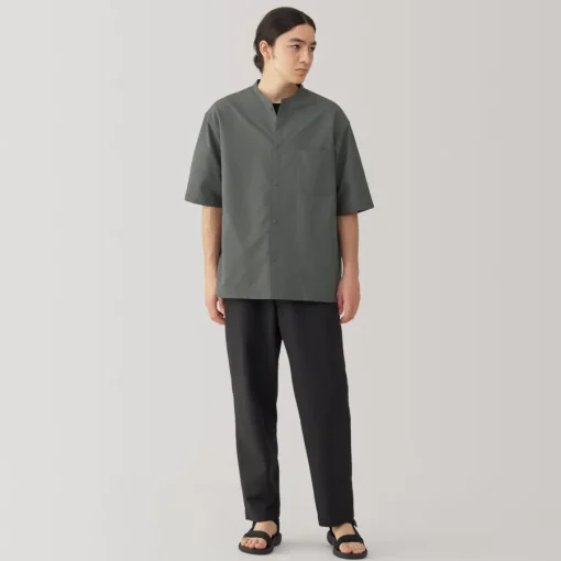 Hot Men's Breathable Half Sleeve Collar Shirt Shirts & Polos