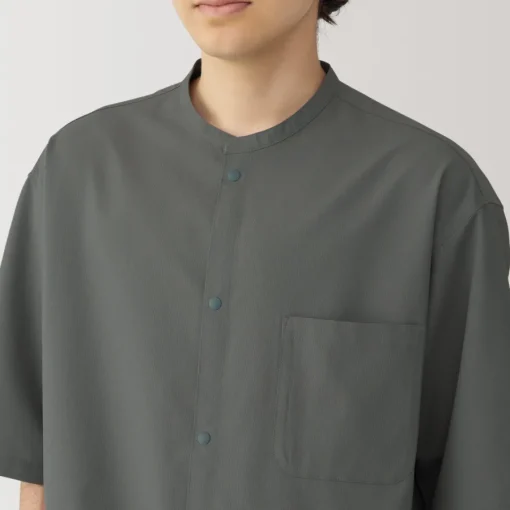 Hot Men's Breathable Half Sleeve Collar Shirt Shirts & Polos
