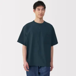 Clearance Men's Breathable Henley Woven T-Shirt T-Shirts