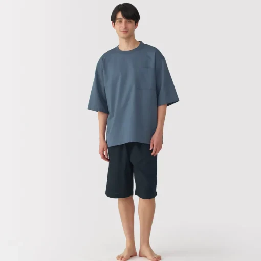 Best Men's Breathable Short Sleeve Loungewear Set Pajamas & Loungewear|Loungewear