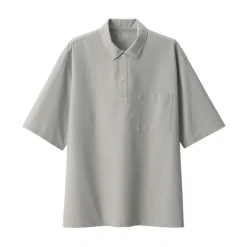 Best Men's Breathable Wide Half Sleeve Woven Polo Shirt Shirts & Polos