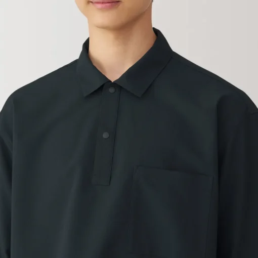 Best Men's Breathable Wide Half Sleeve Woven Polo Shirt Shirts & Polos