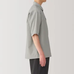 Best Men's Breathable Wide Half Sleeve Woven Polo Shirt Shirts & Polos
