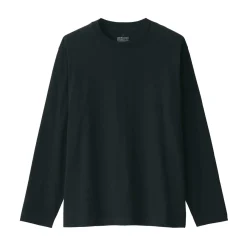 Sale Men's Brushed Crew Neck Long Sleeve T-Shirt T-Shirts