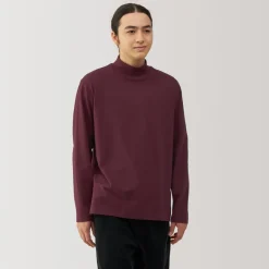 New Men's Brushed High Neck Long Sleeve T-Shirt T-Shirts
