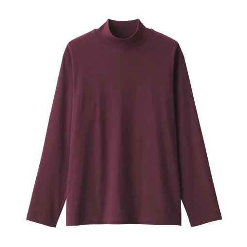 New Men's Brushed High Neck Long Sleeve T-Shirt T-Shirts