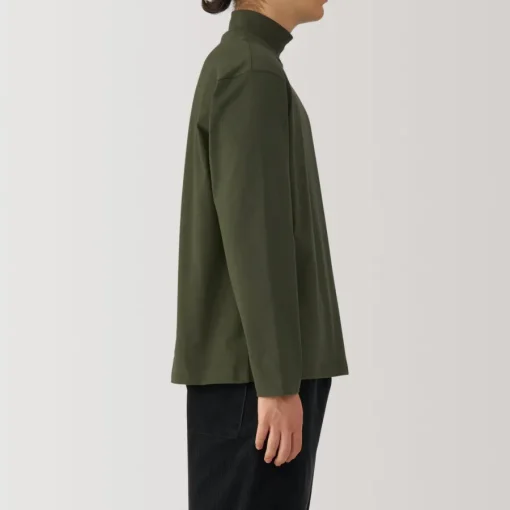 New Men's Brushed High Neck Long Sleeve T-Shirt T-Shirts