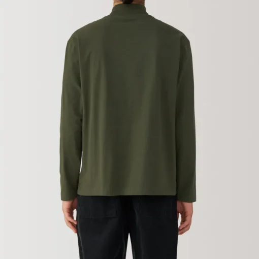 New Men's Brushed High Neck Long Sleeve T-Shirt T-Shirts