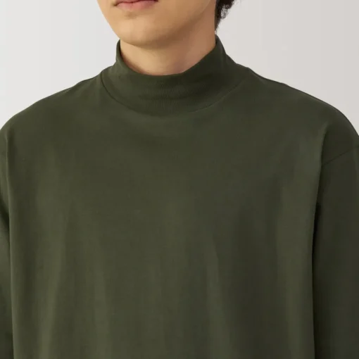 New Men's Brushed High Neck Long Sleeve T-Shirt T-Shirts