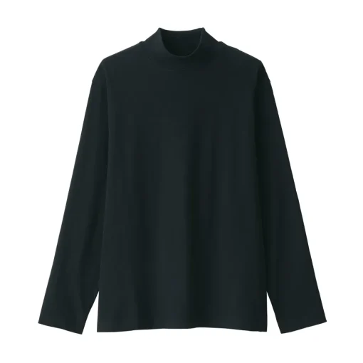 New Men's Brushed High Neck Long Sleeve T-Shirt T-Shirts