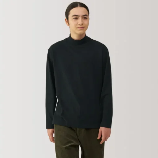 New Men's Brushed High Neck Long Sleeve T-Shirt T-Shirts