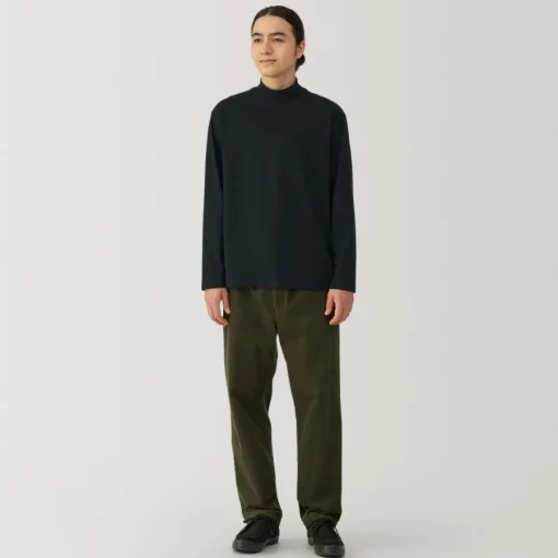 New Men's Brushed High Neck Long Sleeve T-Shirt T-Shirts