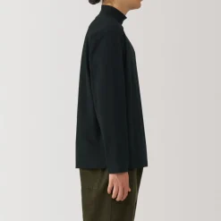New Men's Brushed High Neck Long Sleeve T-Shirt T-Shirts