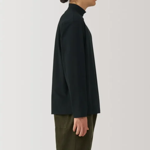 New Men's Brushed High Neck Long Sleeve T-Shirt T-Shirts