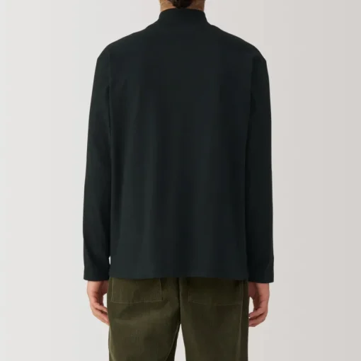 New Men's Brushed High Neck Long Sleeve T-Shirt T-Shirts