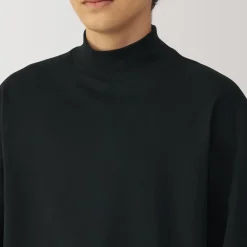 New Men's Brushed High Neck Long Sleeve T-Shirt T-Shirts