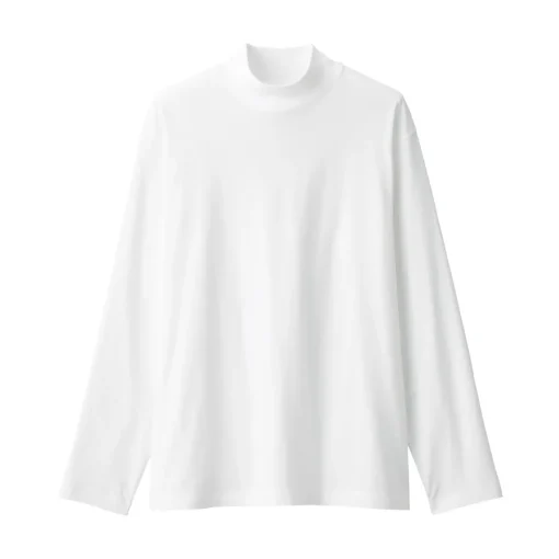 New Men's Brushed High Neck Long Sleeve T-Shirt T-Shirts
