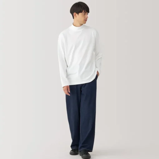 New Men's Brushed High Neck Long Sleeve T-Shirt T-Shirts