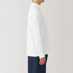 New Men's Brushed High Neck Long Sleeve T-Shirt T-Shirts