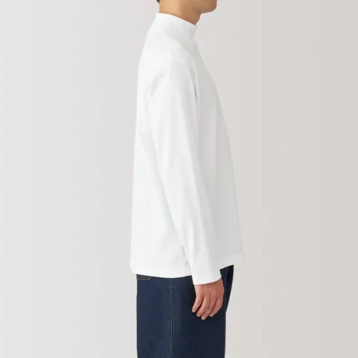 New Men's Brushed High Neck Long Sleeve T-Shirt T-Shirts