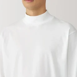 New Men's Brushed High Neck Long Sleeve T-Shirt T-Shirts