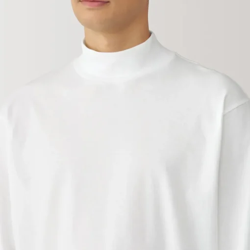New Men's Brushed High Neck Long Sleeve T-Shirt T-Shirts