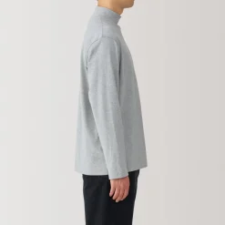 New Men's Brushed High Neck Long Sleeve T-Shirt T-Shirts