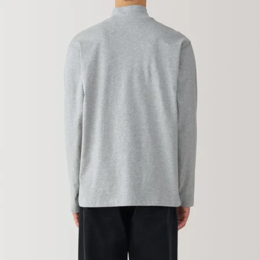 New Men's Brushed High Neck Long Sleeve T-Shirt T-Shirts