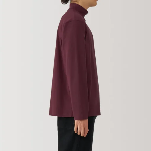 New Men's Brushed High Neck Long Sleeve T-Shirt T-Shirts
